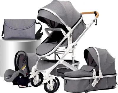 Zdjęcie produktu dla Fotelik dla niemowląt, lekka konstrukcja, wielofunkcyjne funkcje, szaro-srebrny 3 w 1