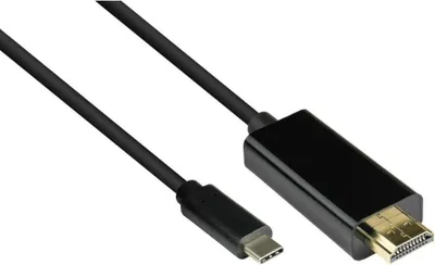 Image de Câble adaptateur USB-C vers HDMI 2.0, 4K UHD, 60 Hz, 10 m, noir