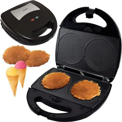 Produktbild von Syntrox Germany Multimaker SM-1300W-Masto mit Wechselplatten – 1300W Leistung, vielseitig für Waffeln, Sandwiches, Grillen & mehr (Hörncheneisen)