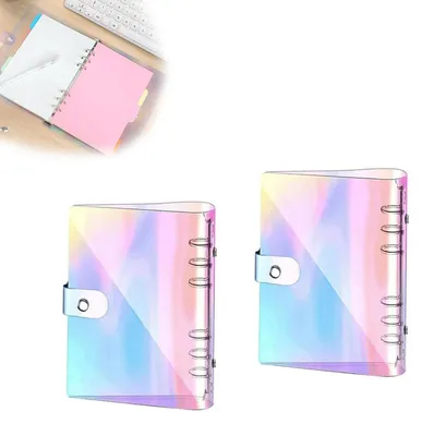 Produktbild von A6 Ringbuch 2 Stück Transparent PVC 6 Ringe Budget Binder Nachfüllbar