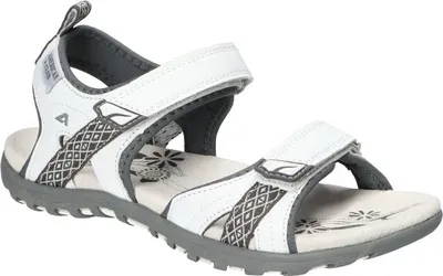 Produktbild von AMERICAN CLUB HL130 Solide Damensandalen, Naturleder Innensohle, Klett Sandalen, Sportsandalen, Weiss 41