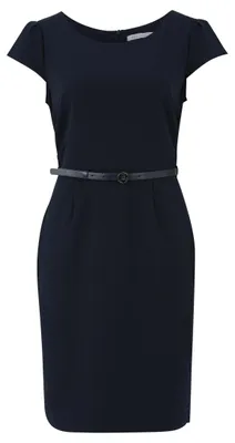 Produktbild von Betty & Co Damen Etuikleid mit Gürtel 36, Dunkelblau