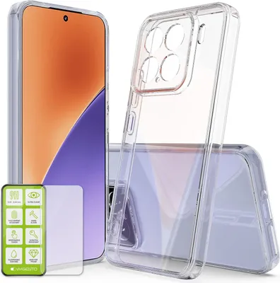 Produktbild von Für Xiaomi 15 Silikon TPU Schutz Hülle Cover Transparent + H9 Hart Glas Folie