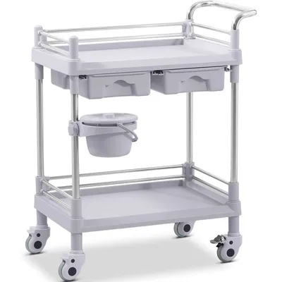 Obrázok produktu pre Expondo Laboratórny vozík Steinberg Systems – 2 police, každá s rozmermi 53 x 38 x 14 cm – 2 zásuvky – 40 kg