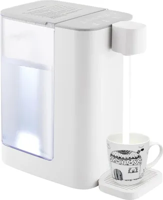 Image de Distributeur d'eau chaude - Bouilloire électrique - Capacité 3 l - Eau chaude instantanée - Appareil de table - Pour la maison et le bureau - Blanc