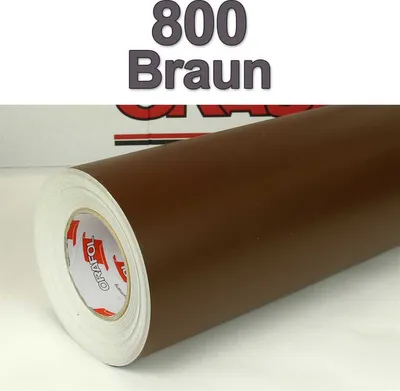 Produktbild von (6,34€/m²) Oracal® Möbelfolie 800 Braun Matt 126 cm Breite Laufmeterware selbstklebende Folie Plotterfolie Klebe Folie Oracal 631 matte Küchenfolie