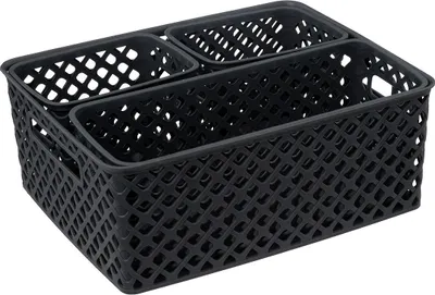 Immagine prodotto di Set di cestini in plastica FOLK, 4 pezzi.