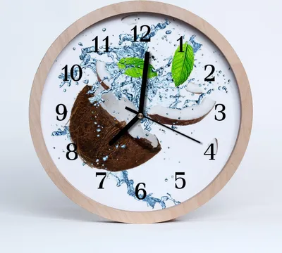 Produktbild von Holzuhr 20fi cm wanduhr - Kokosnuss