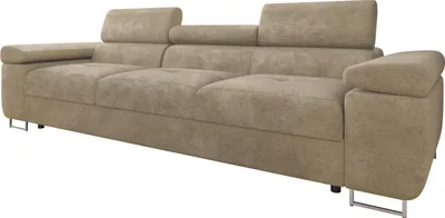 Produktbild von MIRJAN24 Sofa Torezio 3, Couch mit Einstellbare Kopfstützen, 3-Sitzer, Wohnzimmer, 263x102x70-90 cm (Farbe: Lumo 30)