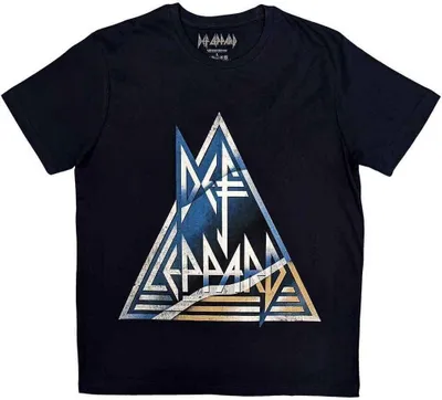 Produktbild von Def Leppard Triangle Logo Navy Blue L T-Shirt