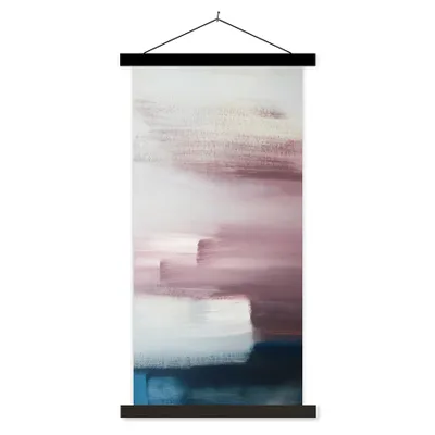 Produktbild von MuchoWow® Textilposter Malerei - Ölgemälde - Abstrakt 60x120 cm mit schwarzem Rahmen - Magnete