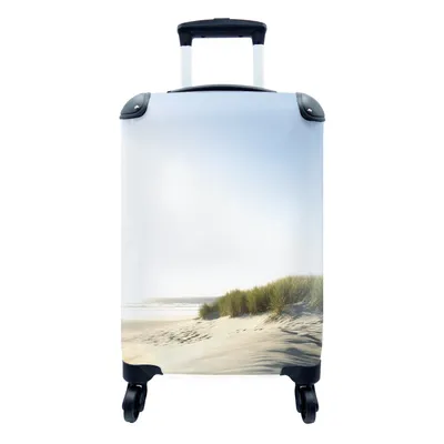 Produktbild von MuchoWow® Koffer Handgepäck Trolley Rollkoffer Kleine Reisekoffer mit 4 Rollen - Strand - Meer - Gras - Cabin Size < 55x40x23 cm & 55x40x20 cm - Fotokoffer - Kabinenkoffer - Boardgepäck - Reise-Box - Reisekoffer - Reisegepäck - Koffer mit Bild - Trolley für Kinder
