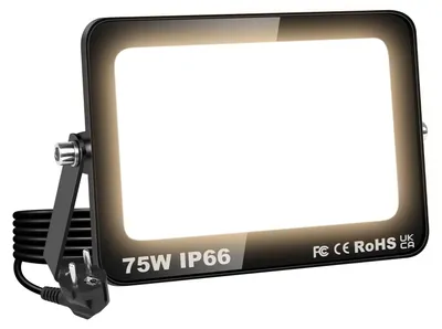 75W LED-Flutlicht 7500 Lumen 3000K Warmweiß IP66