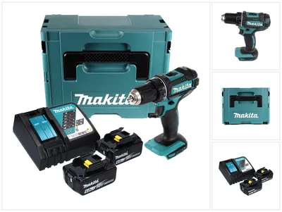 Produktbild von Makita DDF 482 RGJ Akku Bohrschrauber 18 V 62 Nm + 2x Akku 6,0 Ah + Ladegerät + Makpac