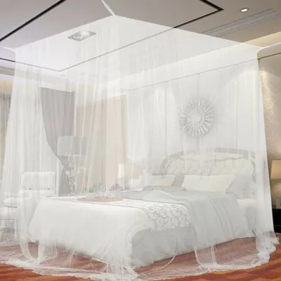 Produktbild von White Mosquito Net Bed Canopy Fly Net Mosquito Net Canopy Insect Net