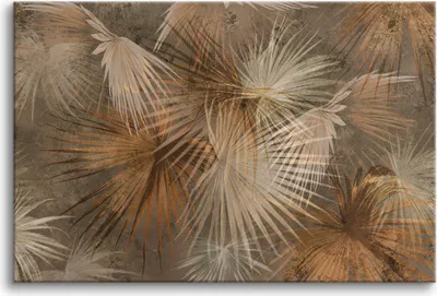 Zdjęcie produktu dla Obrazy na płótnie obraz na ścianę do salonu brązowe liście palma 80x120cm