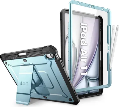 Produktbild von Supcase Tasche mit Displayschutzfolie für iPad Air 6 / Air 5 / Air 4 - 11 Zoll und 10,9 Zoll - Blau