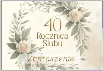 Produktbild von Einladungskarten zum 40. Hochzeitstag (10 Stück) - Trend