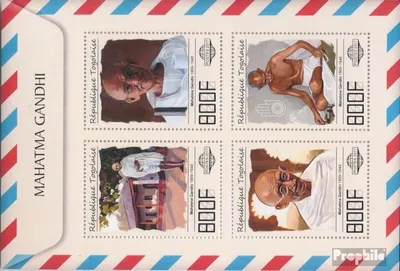 Produktbild von Briefmarken Togo 2017 Mi 8522-8525 Kleinbogen (kompl. Ausgabe) postfrisch Mahatma Gandhi