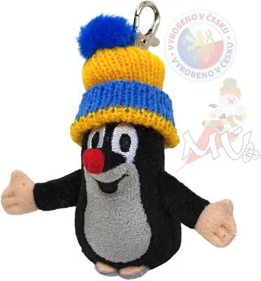 Productafbeelding van Moravská ústředna, hanger "Krtek" (Knorretje), 10 cm, blauw-geel gestreept