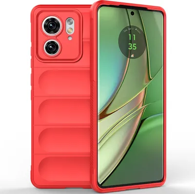 Produktbild von Handyhülle für Motorola Edge 40 Weich TPU Silikon Stossfest Anti-rutsch Hülle Rot