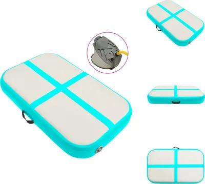 Produktbild von vidaXL Aufblasbare Gymnastikmatte mit Pumpe 60x100x20 cm PVC Grün -  Yoga- & Pilatesmatten
