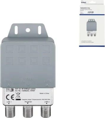 Produktbild von DINIC DiSEqC-LNB-Umschalter 2/1 für 2 LNBs auf 1 TV