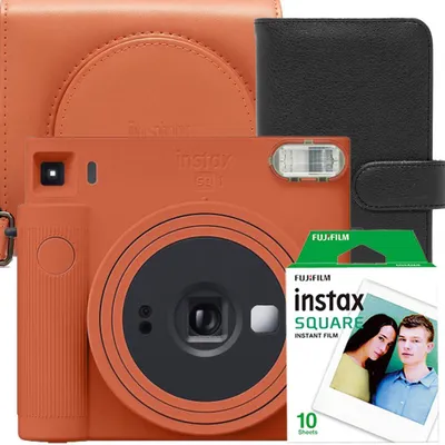 Image de Set appareil photo instantané Fujifilm Instax SQ1 Terracotta Orange avec étui, album et papier photo 1x10 Square.