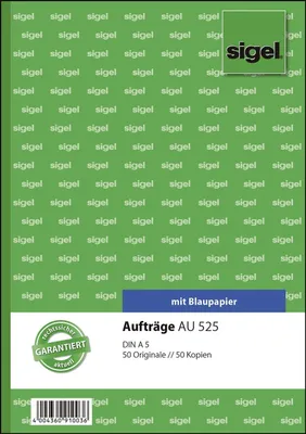 Image de SIGEL AU525 Aufträge - A5, BL, MP, 2 x 50 feuilles