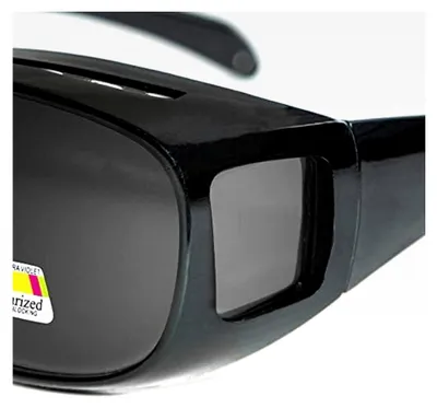 Produktbild von Polarisierte Sonnen-Überziehbrille in Schwarz für Brillenträger UV 400 CAT3 für Damen und Herren