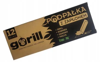 Zdjęcie produktu dla Podpałka Gorill uniwersalna do grilla kominka pieca i ogniska 12 sztuk