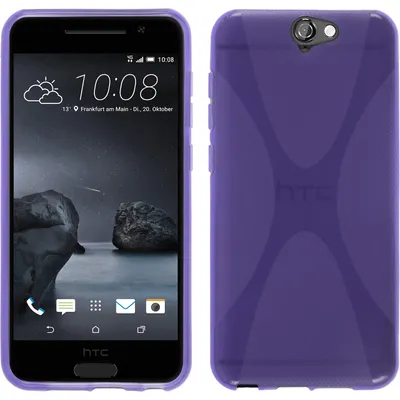 Produktbild von PhoneNatic Case kompatibel mit HTC One A9 - lila Silikon Hülle X-Style + 2 Schutzfolien