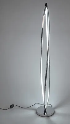 Produktbild von LED Bodenlampe, Leuchte SPIRALE OVAL silber H. 154cm aus Metall Formano WA