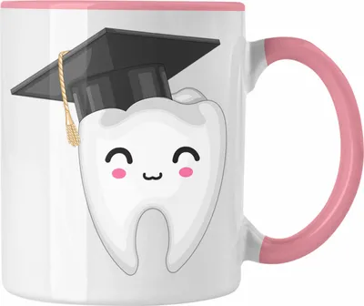 Produktbild von Trendation - Zahnmedizin Studium Bestanden Tasse Geschenk Angehender Zahnarzt Zahnärztin Geschenkidee (Rosa)