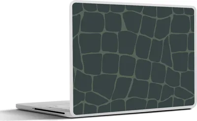 Produktbild von MuchoWow® Laptop Aufkleber Sticker Cover Krokodil - Reptilien - Muster - Grau 36.5x27.5 cm - Laptop-Sticker