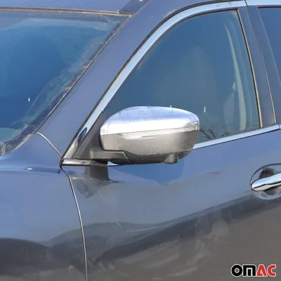 Obrázok produktu pre Kryty zrkadiel kryt zrkadla pre Nissan Qashqai J11 2014-2021 nerezová oceľ strieborná