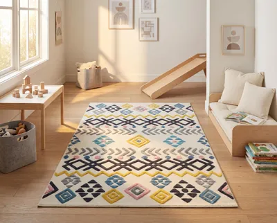 Produktbild von Kelim Mexico D38b ivory (160x230 cm), KI-generiertes Bild