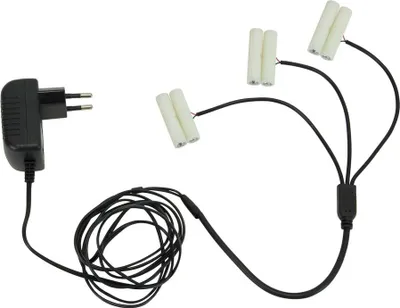 Stromadapter für Batterieartikel  (2xAAA) - Batterie Eliminator - Ersetzt 3 x 2 Microbatterien