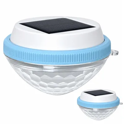 Produktbild von Solarbetriebene schwimmende LED-Poollichter, RGB 7-Farbwechsel, wasserdicht, automatische Beleuchtung für Pool, Teich, Garten, 2er-Set