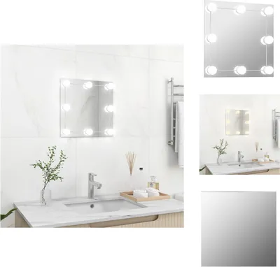 Produktbild von vidaXL Wandspiegel mit LED-Beleuchtung Quadratisch Glas - Spiegel
