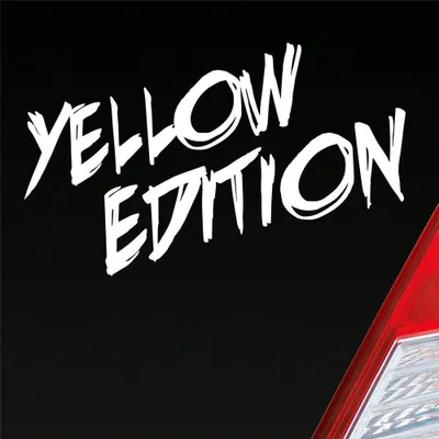 Produktbild von Auto Aufkleber Yellow Edition Auto Car Tuning 15x7 cm Weiss Matt Sticker Heckscheibenaufkleber