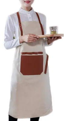 Obrázok produktu pre Nastaviteľná pracovná zástera s koženými vreckami