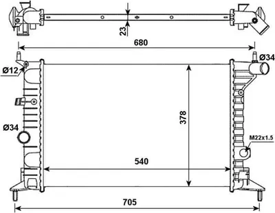 Produktbild von NRF Kühler, Motorkühlung  509516
