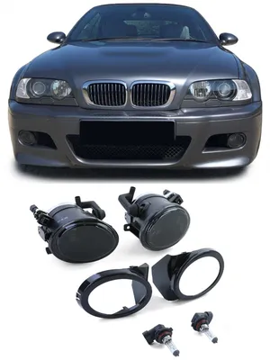 Für BMW E39 E46 mit M Stoßstange Klarglas Nebelscheinwerfer Schwarz LINKS RECHTS in der Farbe Schwarz von Carparts-Online GmbH