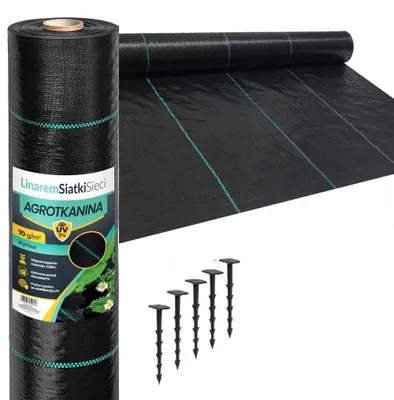 Zdjęcie produktu dla Agrotkanina 70G 3,2X50M Czarna Mata Scółkująca Na Chwasty Uv3