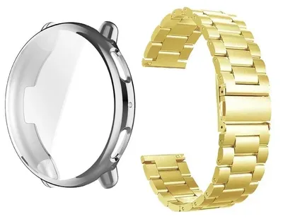 Image de Bracelet en acier inoxydable - Montre connectée Active 2 - Acier inoxydable - Fermeture métallique - Argent et or