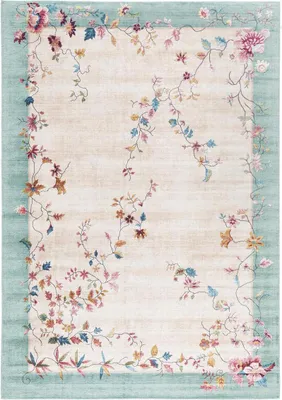 Image de Tapis de salon et de chambre à coucher avec motif floral tissé VIVACE 7