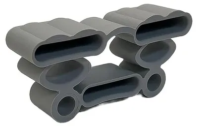 Produktbild von Lattenrostkappe Bettfuß Set - 10 Stück - Gummi - 132 x 40 x 34 x 12 mm - Lattenrost auf Füßen