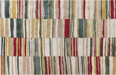 Produktbild von BELIANI Teppich Bunt 140 x 200 cm Kurzflor mit Geometrisches Muster Getuftet Rechteckig Modern