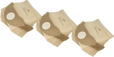 Produktbild von vhbw 30x Staubbeutel kompatibel mit Kärcher WD 2200, WD 2210, WD 2240, WD 2.000 - WD 2.499, WD 2250 Staubsauger - 25cm x 24,5cm braun